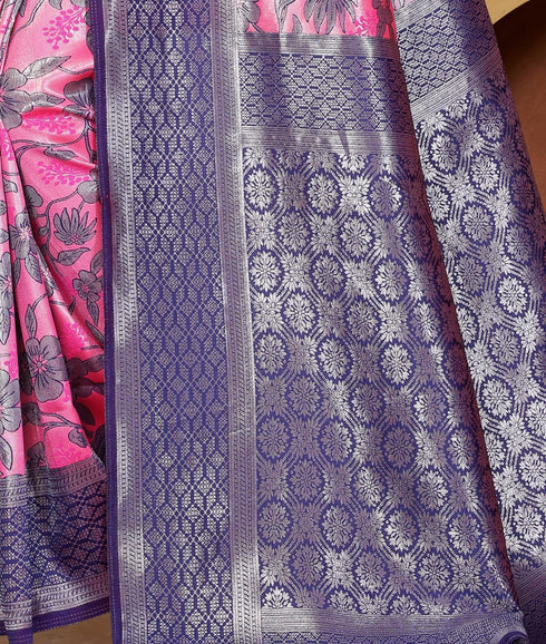 Vasthrlay Kanjivaram Blouse Purple Peachpurple