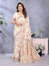 Vasthrlay Cream Kanjivaram Unstitched Saree