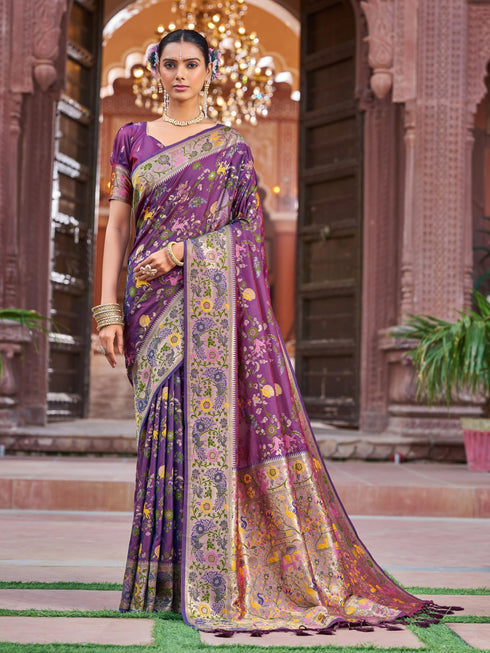 Vasthrlay Kanjivaram Unstitched Saree