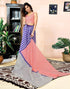 Vasthrlay Chanderi Printed Unstitched Orange Saree