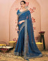 Vasthrlay Bandhani Embroidery Unstitched Rama Green Saree