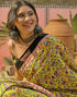 Vasthrlay Womens Printed Unstitched Maroon Saree