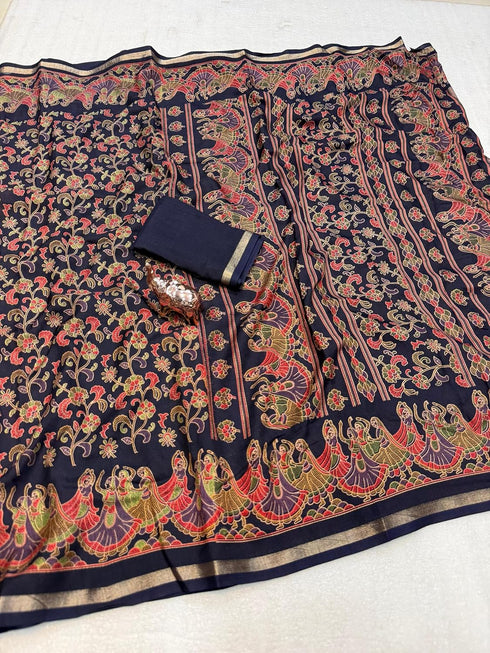 Vasthrlay Tussar Kalamkari Designer