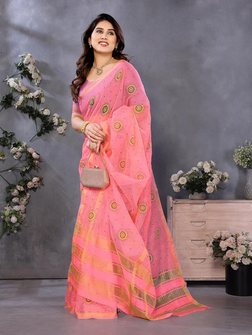 VasthrlayManipuri Unstitched Shagun Yellow Free Ethnic Wear