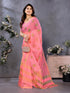 Vasthrlay Orange Unstitched Saree