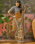 Vasthrlay Womens Printed Unstitched Maroon Saree