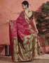Vasthrlay Banarasi Jacquard Unstitched Pink Saree