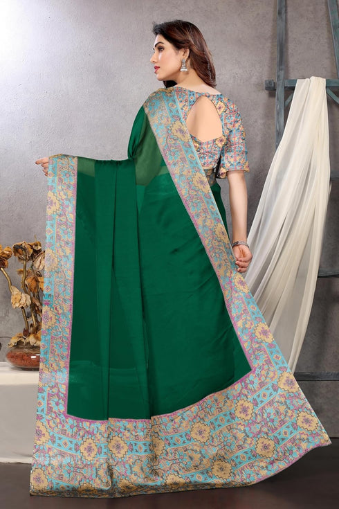 Vasthrlay Fashion Chiffon Dusty Turquoise Ethnic Wear