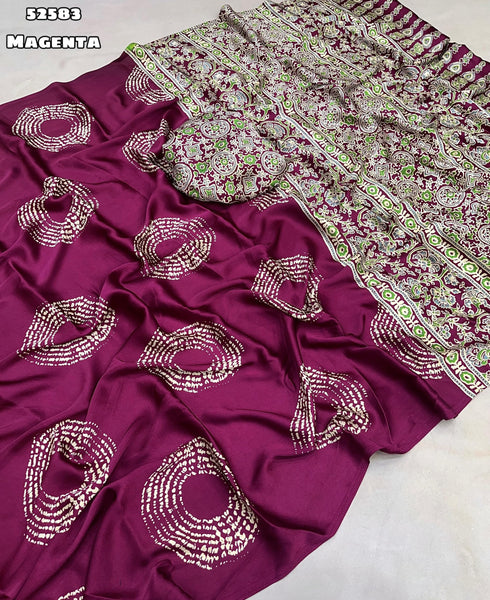 Vasthrlay Printed Ajrakh Floral