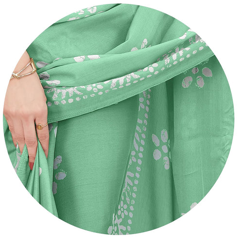 Vasthrlay Fashion Chiffon Printed Parrot Ethnic Wear