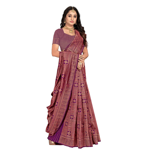 Vasthrlay Kanjivaram Unstitched Saree