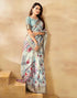 Vasthrlay Womens Printed Unstitched Beige Saree