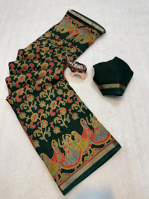 Vasthrlay Tussar Kalamkari Designer