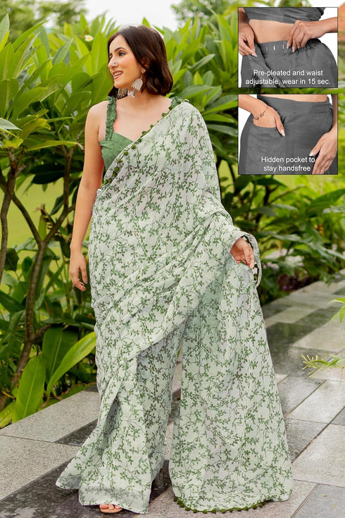 Vasthrlay Fashion Pocket Printed Readymade Ethnic Wear