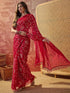 Vasthrlay Chiffon Printed Unstitched Black Saree