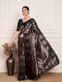 VasthrlayKanjeevaram Silk Unstitched Black Free Ethnic Wear
