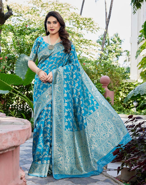 Vasthrlay Banarasi Traditional Jacquard Az Ys Shayani Ethnic Wear