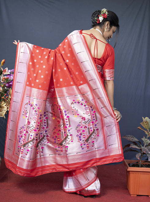 Vasthrlay Paithani Unstitched Saree