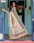 Vasthrlay Handloom Multicolour Pink Blue Saree