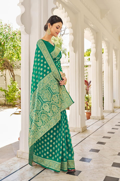 Vasthrlay Banarasi Rama Ethnic Wear