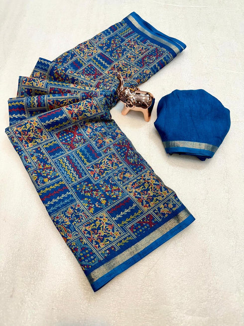 Vasthrlay Kalamkari Darkblue