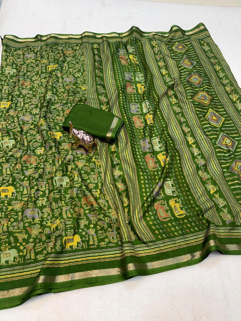 Vasthrlay Ghicha Kalamkari Print