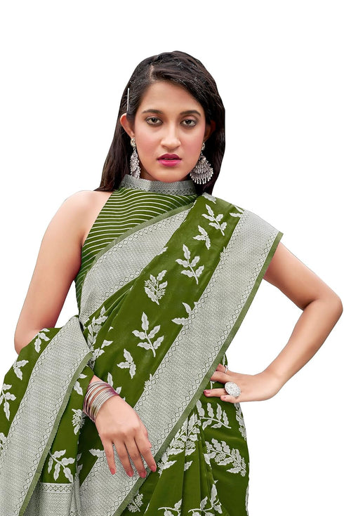 Vasthrlay Banarasi Seagreen Ethnic Wear