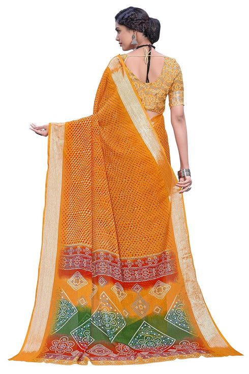Vasthrlay Bandhani Chiffon Rani Ethnic Wear