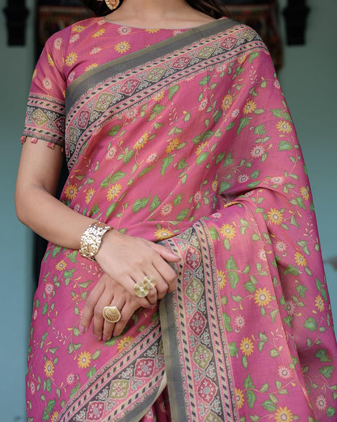 Vasthrlay Handloom Traditional Paisley Saree