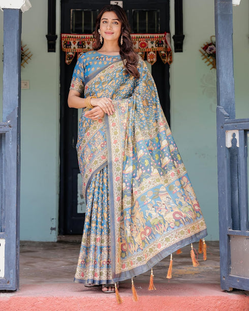 Vasthrlay Handloom Printed Saree