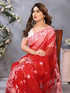 Vasthrlay Blue Embroidery Unstitched Saree