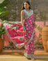 Vasthrlay Womens Printed Unstitched Maroon Saree