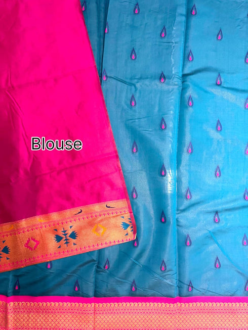 Vasthrlay Paithani Kanjivaram Royalblue