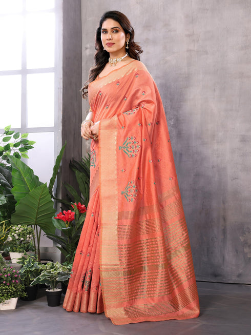Vasthrlay Embroidery Unstitched Saree