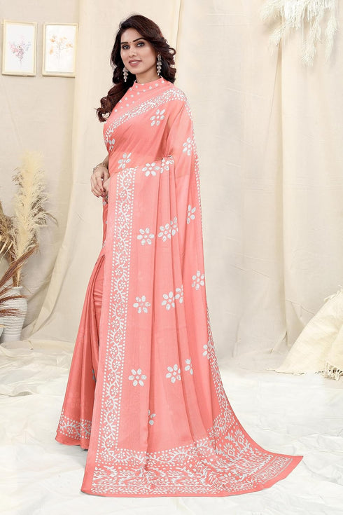 Vasthrlay Fashion Chiffon Printed Parrot Ethnic Wear