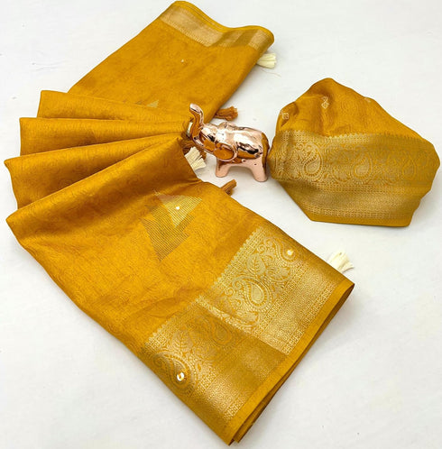 Vasthrlay Bandhani Unstitched Piece Saree