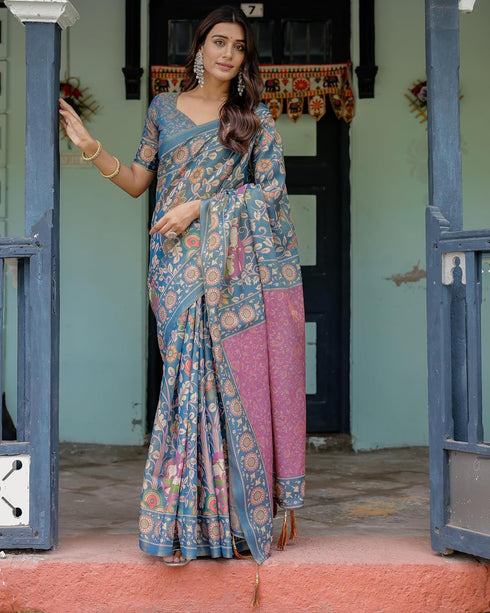 Vasthrlay Handloom Traditional Paisley Saree