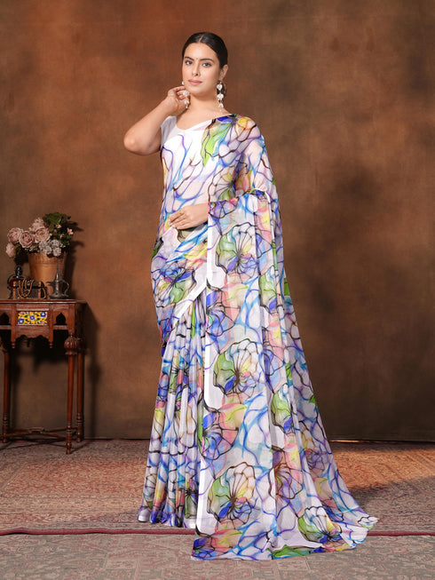 Vasthrlay Chiffon Floral Saree