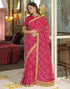 Vasthrlay Bandhani Embroidery Unstitched Dusty Pink Saree