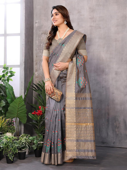 VasthrlayBoarder Embroidered Unstitched Gold Free Ethnic Wear