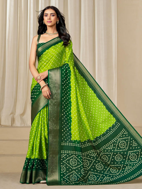 Vasthrlay Bandhani Border Saree