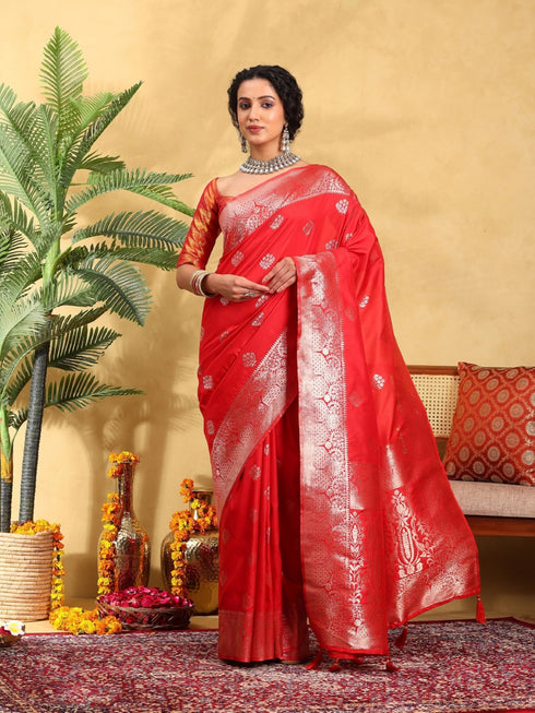Vasthrlay Banarasi Unstitched Saree