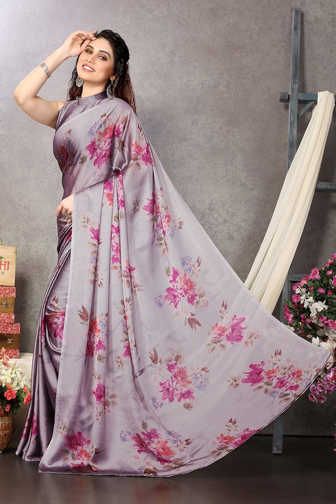 Vasthrlay Fashion Chiffon Printed Dusty Ethnic Wear