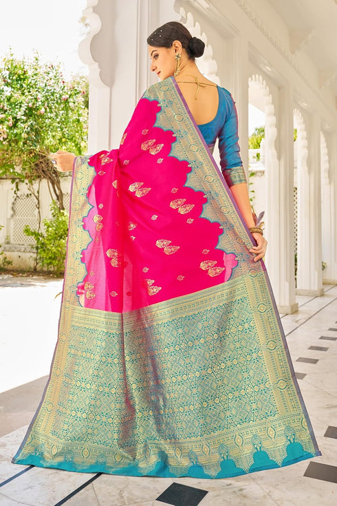 Vasthrlay Banarasi Rich Redfirozi Ethnic Wear
