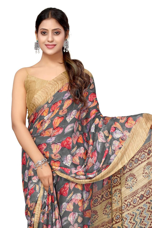 Vasthrlay Fashion Georgette Kalmkari Mehandi Ethnic Wear