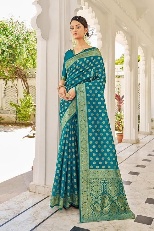 Vasthrlay Banarasi Rama Ethnic Wear