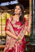 Vasthrlay Organza Patola Unstitched Blouse Saree