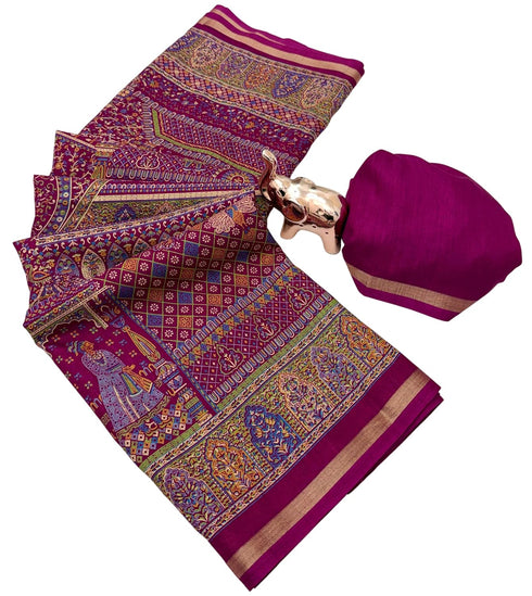Vasthrlay Kalamkari Darkblue