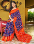 Vasthrlay Chanderi Bandhani Unstitched White Saree