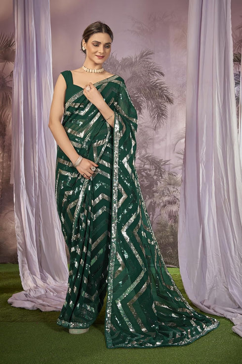 Vasthrlay Trendy Sequance Georgette Mn1918